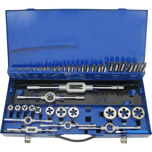 TAP / DIE SET 3-20MM HSS FB - 54 PCE (HIGH SPEED STEEL) | Fowkes Bros