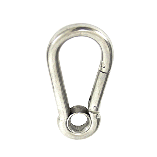 SNAP HOOK S/S 316 12MM X 140MM - STAINLESS STEEL - PRESSED THIMBLE