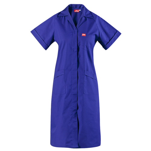 HOUSECOAT LADIES ROYAL BLUE 5XL JONSSON SHORT SLEEVE 65/35