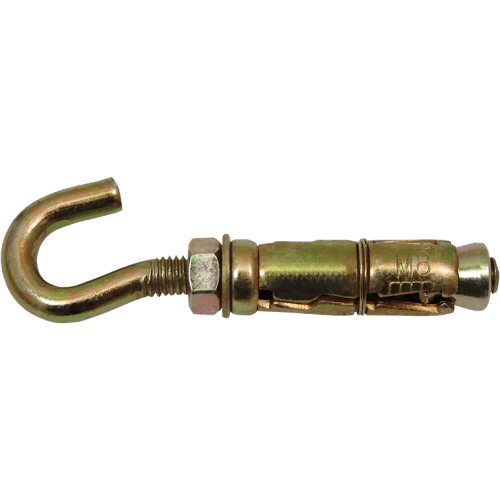 EXP BOLT HOOK 6 X 45MM FB - EXPANSION HOOK BOLT Y/P - 12MM HOLE