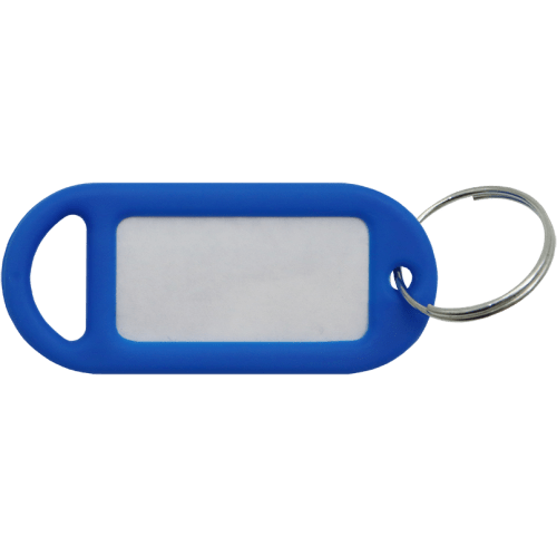 KEY TAG & RING PLASTIC BLUE - PVC KEY-RING TAG | Fowkes Bros