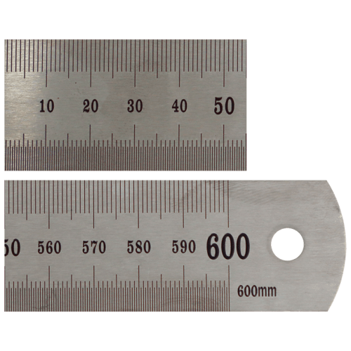 RULER STAINLESS STEEL 600MM FB - STAINLESS STEEL - 30MM WIDTH X 1.20MM ...