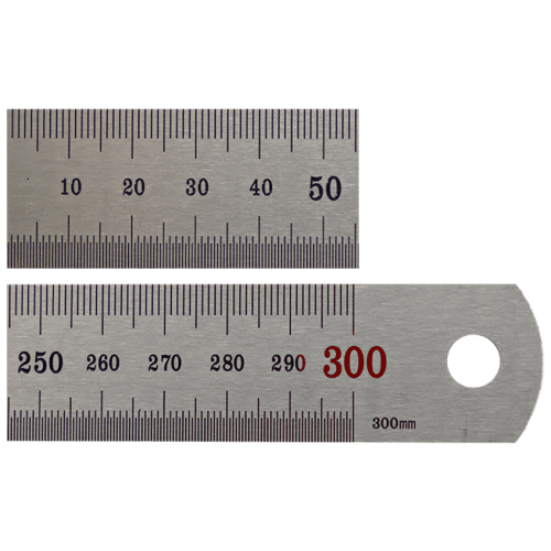 RULER STAINLESS STEEL 300MM FB STAINLESS STEEL 25MM WIDTH X 1.00MM Fowkes Bros