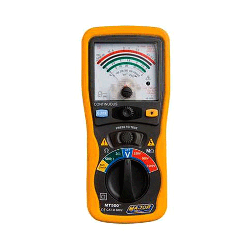 TESTER INSULATION ANALOGUE MAJOR - 250V-500V-1000V(INCLUDES
