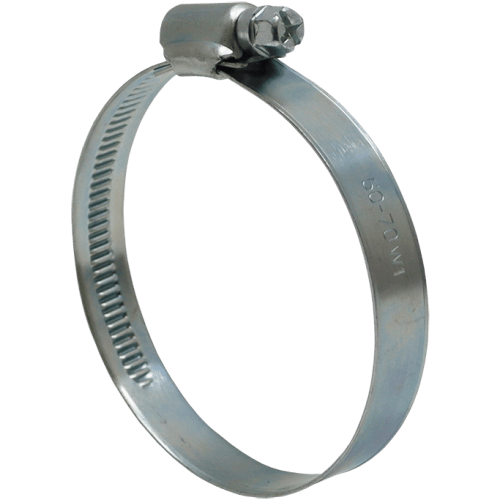 HOSE CLAMP ZINC PLATED 110 -130MM - DWS - W1 NON-PERFORATED 12MM