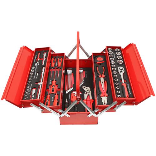 TOOL KIT ASSORT STD 83 PC FB - TOOLBOX- METAL- FOAM INSERTS WITH