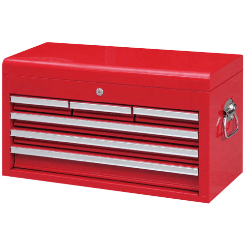 TOOL CHEST 6 DRAWER RED FB L660 X W305 X H375 Fowkes Bros