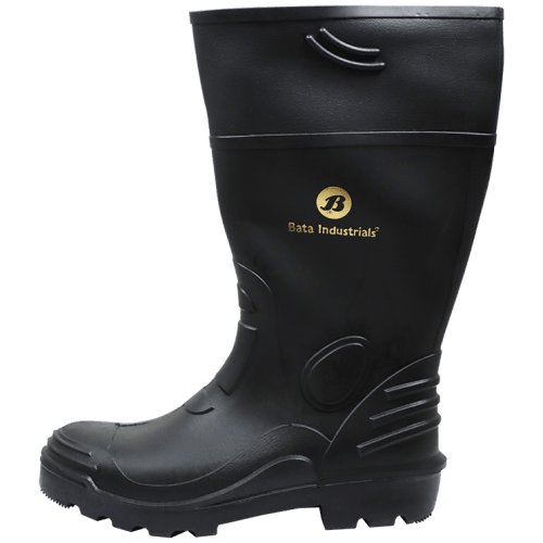GUM BOOT STC BLACK RHINO BATA 7 - STEEL TOE CAP (HEAVY DUTY