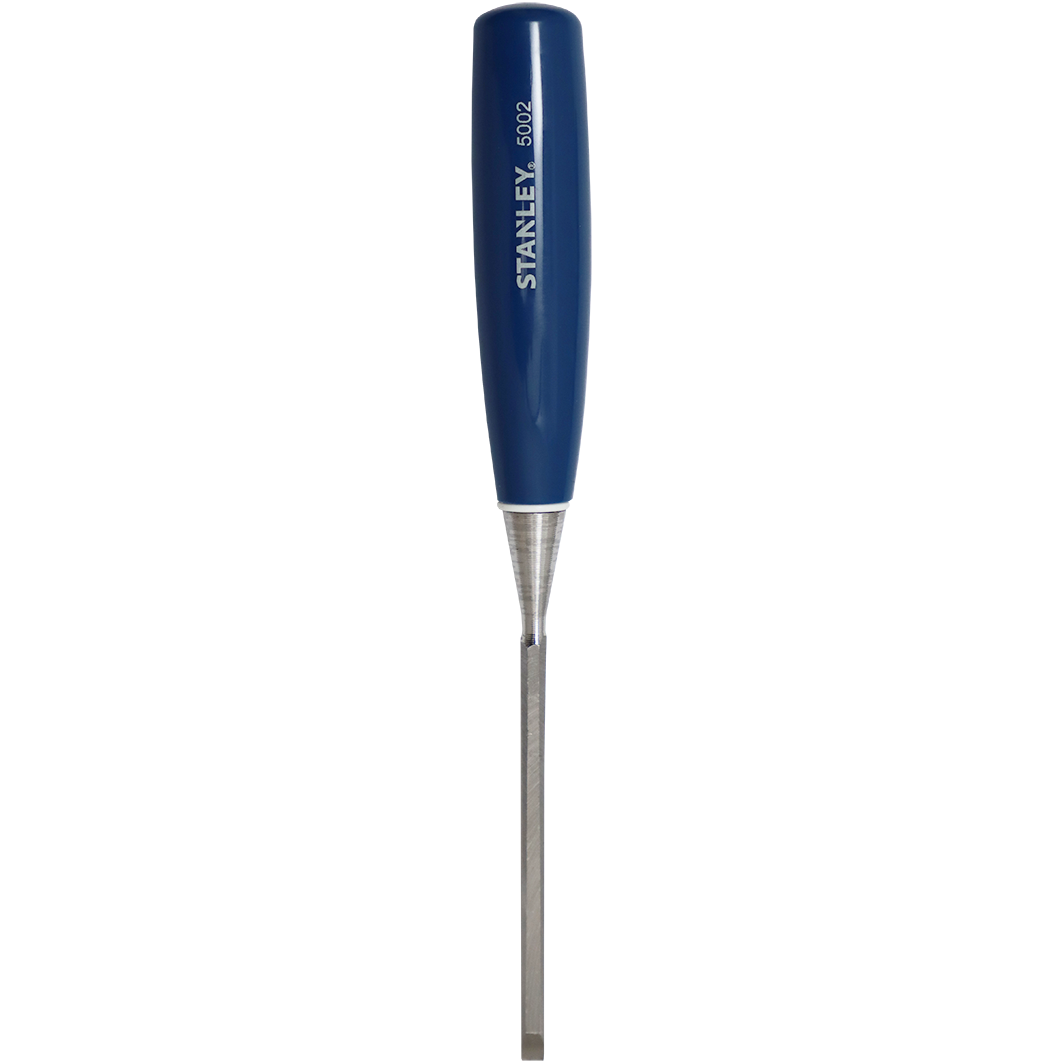 "CHISEL WOOD  6MM BEVEL EDGE STANLEY - ALLOY STEEL BLADE - BLUE HANDLE"