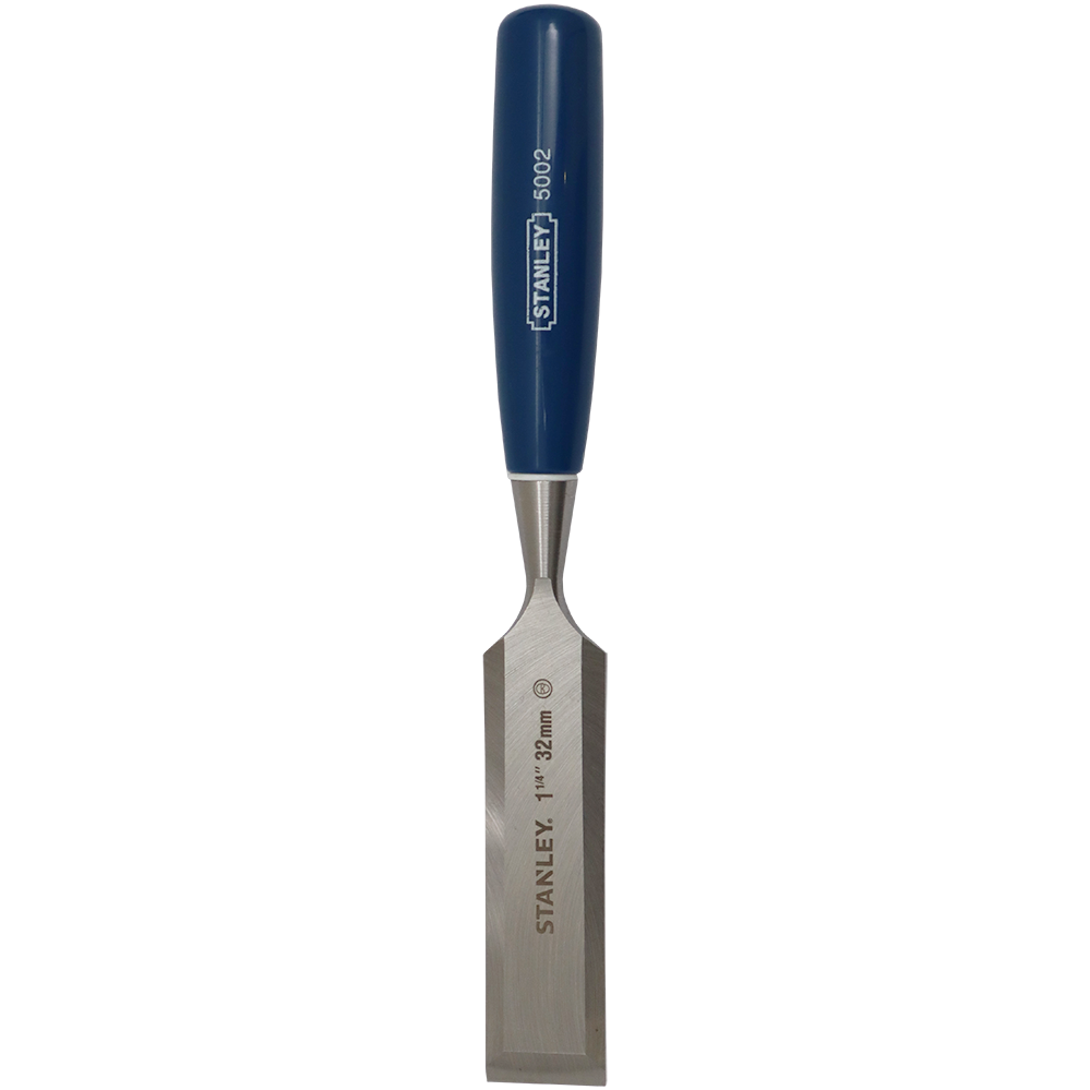 "CHISEL WOOD 32MM BEVEL EDGE STANLEY - ALLOY STEEL BLADE - BLUE HANDLE"