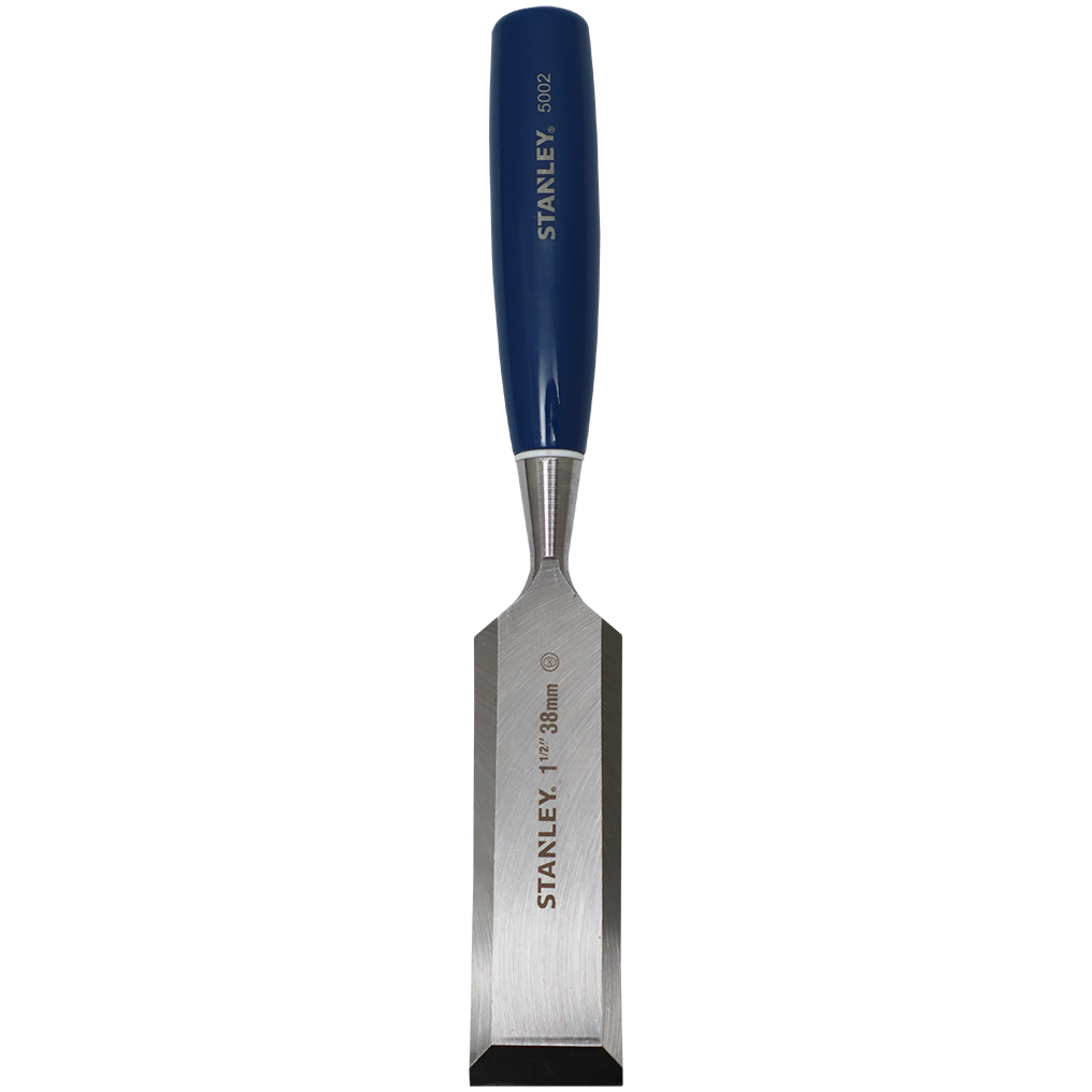 "CHISEL WOOD 38MM BEVEL EDGE STANLEY - ALLOY STEEL BLADE - BLUE HANDLE"