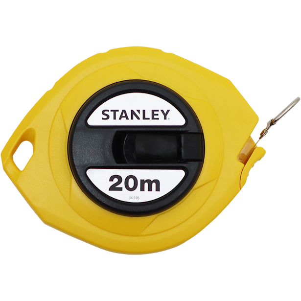 "TAPE  20MX 9.5MM STEEL STANLEY - WIND UP - CLOSED PLASTIC CASE"