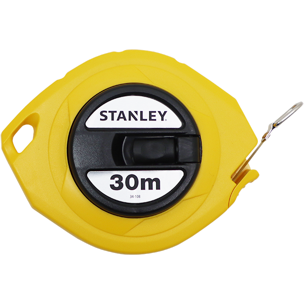 "TAPE  30MX 9.5MM STEEL STANLEY - WIND UP - CLOSED PLASTIC CASE"