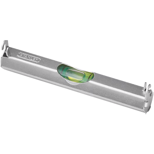"LEVEL LINE 80MM ALUMINIUM STANLEY - FLAT BOTTOM FOR SURFACE LEVELLING"