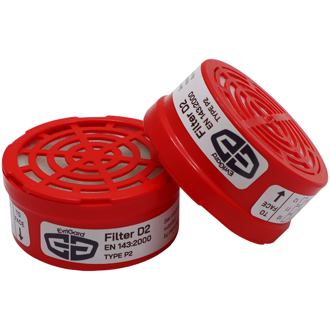 "CARTRIDGE EVRIGARD P2 RED (2PK) - 2 PACK - LIQUIDS\/DUST (743&744D)"
