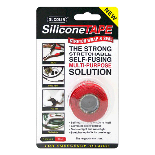 "ALCOLIN SILICONE TAPE 3M RED - STRETCH,WRAP AND SEAL"
