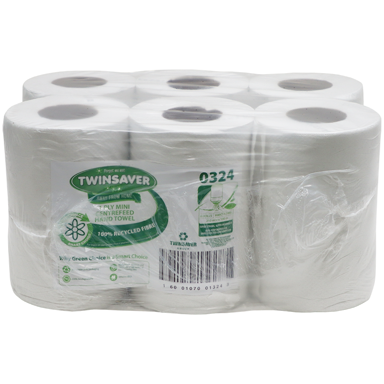 "PAPER HAND TOWEL ROLL  210MM X 140M - 1 PLY - SOLD PER ROLL (6 PER CASE)"