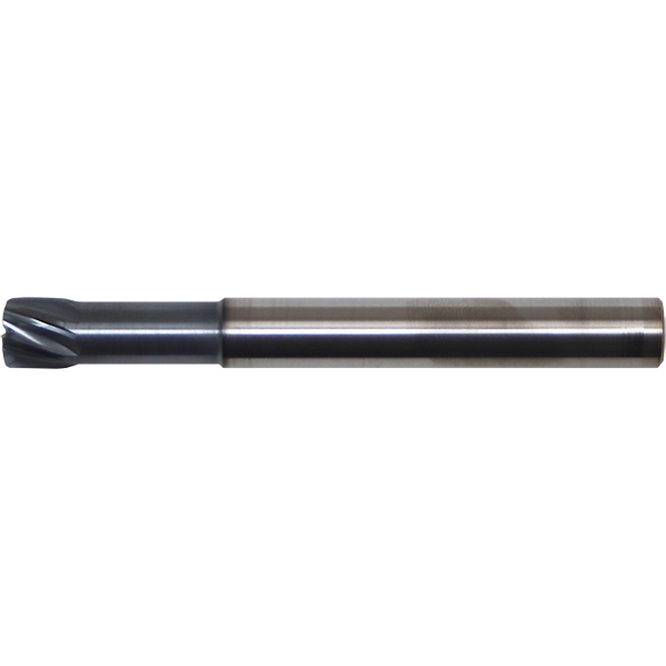 "END MILL CARBIDE 6FL HD 10.0MM SOM - 6 FLUTE - PLAIN SHANK (HI-FEED)"