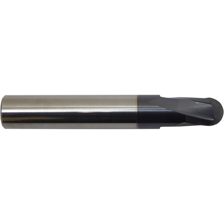 "END MILL CARBIDE 2FL B\/N  2.0MM SOM - 2 FLUTE - PLAIN SHANK (BALL NOSE)"