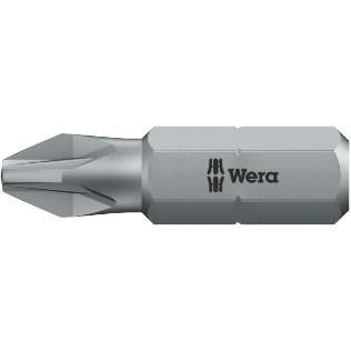 "BIT POZI NO.3 X 25MM BLACK WERA - 1\/4\" HEX SHANK - UNIVERSAL (PZ3)"