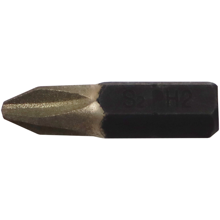 "BIT PHILLIPS NO.2 X 25MM DIAMOND FB - 1\/4\" HEX SHANK - DIAMOND COATED (PH2)"