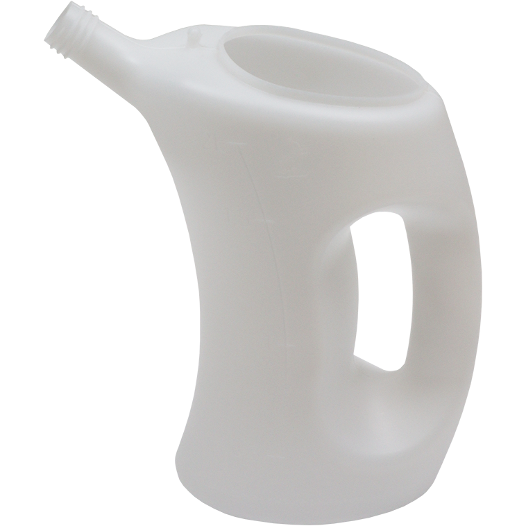"OIL MEASURE 2 L PLASTIC SPOUT PRESSOL - TRANSPARENT- CLOSED HANDLE"