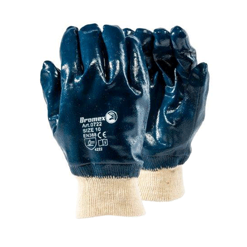 "GLOVE HANDLING NITRILE HD BLUE SIZE 10 - FULL NITRILE DIP (CUT RESIST)"