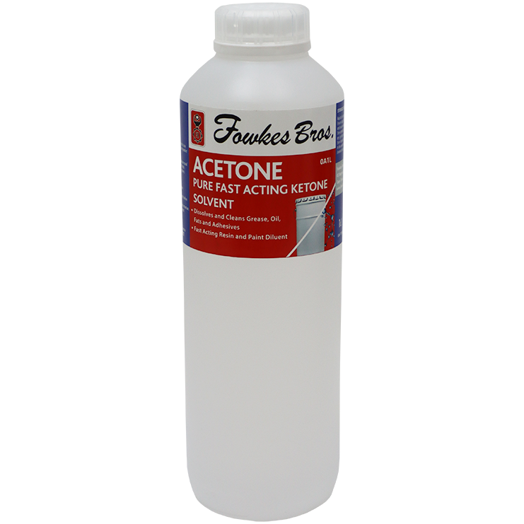 "ACETONE                1 LITRE - CLEAR CLEANING SOLVENT (FLAMMABLE)"
