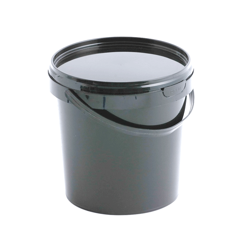 "BUCKET PLASTIC MIXING BLACK  1.0L - WITH LID - 1 LITRE"