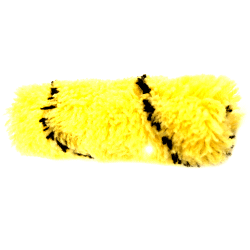 "PAINT ROLLER REFILL 100MM FLUFFY  FB - MINI YELLOW & BLACK STRIPE - LONG PILE"