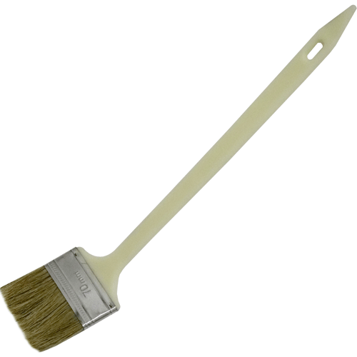 "RADIATOR BRUSH 75MM PLAS HDL - WHITE HAIR BLEND - BRISTLE LENGTH 57MM"
