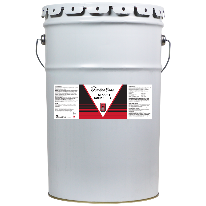 "TOPCOAT GREY (RAL 7045) KG NETT - 25KG TIN - DARK GREY (1-2% MEKP)"