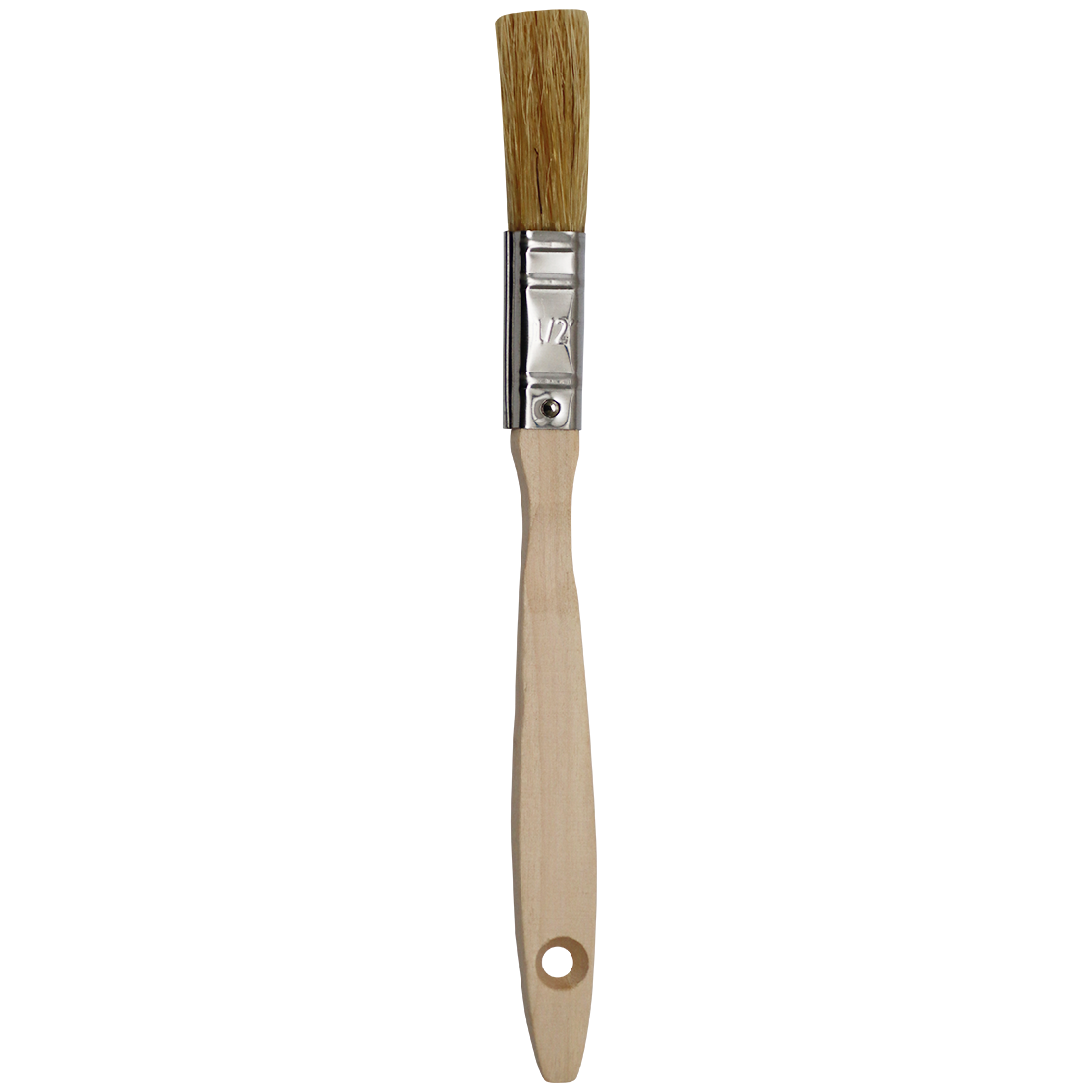 "PAINT BRUSH  12MM F\/G WOOD HDL - 100% PURE WHITE HAIR 38MM"
