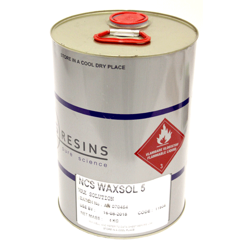 "WAX SOLUTION   4 KG   WAXSOL - RESIN ADDITIVE TO MAKE RESIN SANDABLE"