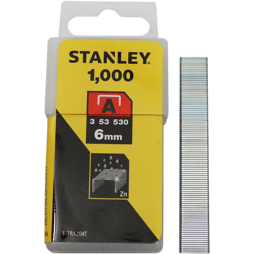 "STAPLE L\/D  6MM (1000 P\/BOX) STAN - LIGHT DUTY FOR 6-TR45 GUN"