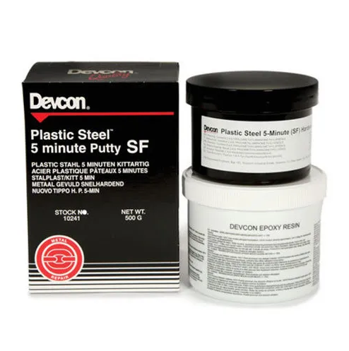 "EPOXY PUTTY STEEL 500G FAST CURE DEVCON - 2 PART FOR STEEL"