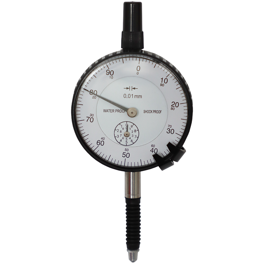 "DIAL INDICATOR 0-10MM X 0.01MM SP - SHOCK\/DUST PROOF WITH BACK LUG"