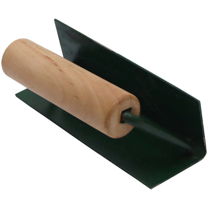 "TROWEL CORNER INSIDE SHARP  150MM FB - WOODEN HANDLE"