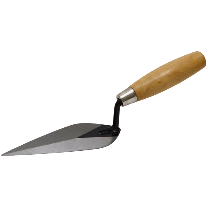 "TROWEL POINTING 150MM WOOD HDL FB - POINTED TIP WITH WOODEN HANDLE"