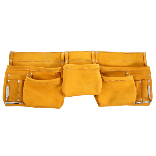 TOOL BELT LEATHER 11 POCKET FB TWO HAMMER LOOPS / LEATHER BELT