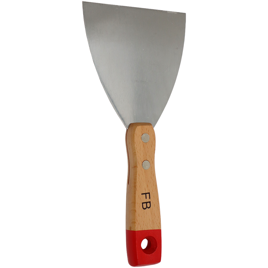 PAINT SCRAPER FLEX 100MM WOOD FB - FLEXIBLE BLADE-WOOD HANDLE