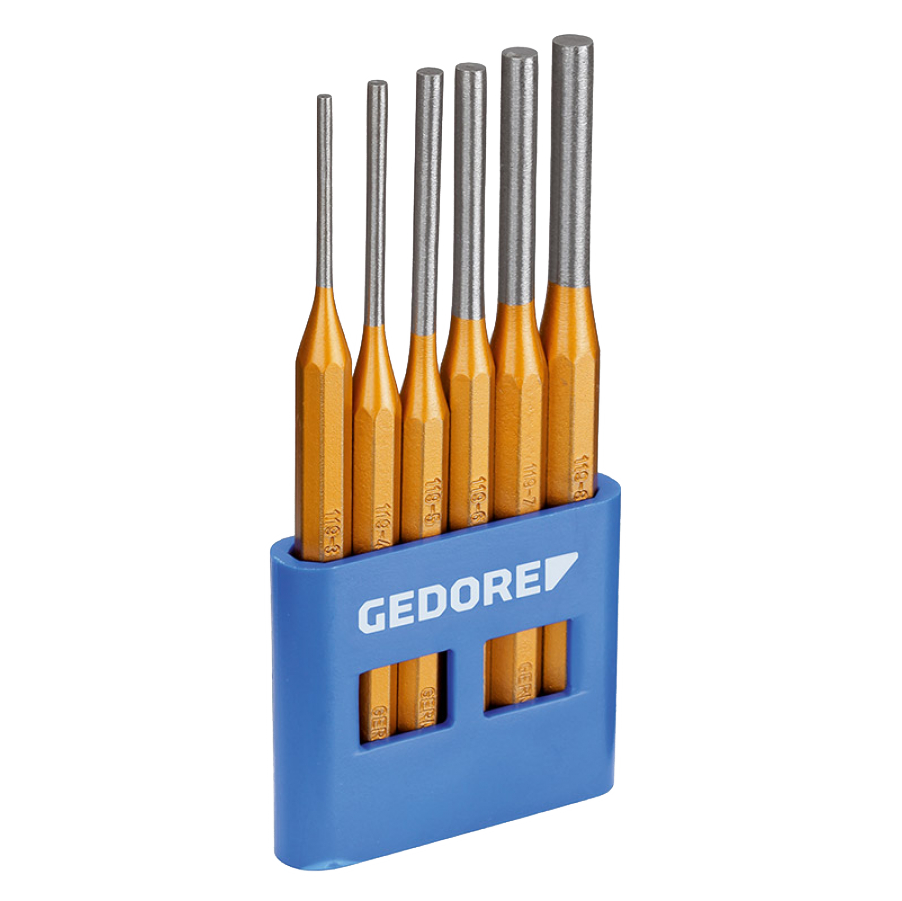 "PIN PUNCH SET 6 PCE 150MM  GEDORE - 6 PIECE (3 \/ 4 \/ 5 \/ 6 \/ 8 \/ 10MM)"