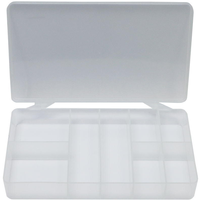 "BOX PLASTIC  UTILITY 218 X 128 X 34MM - 8 COMPARMENT FOR ASSORTMENTS (LARGE)"