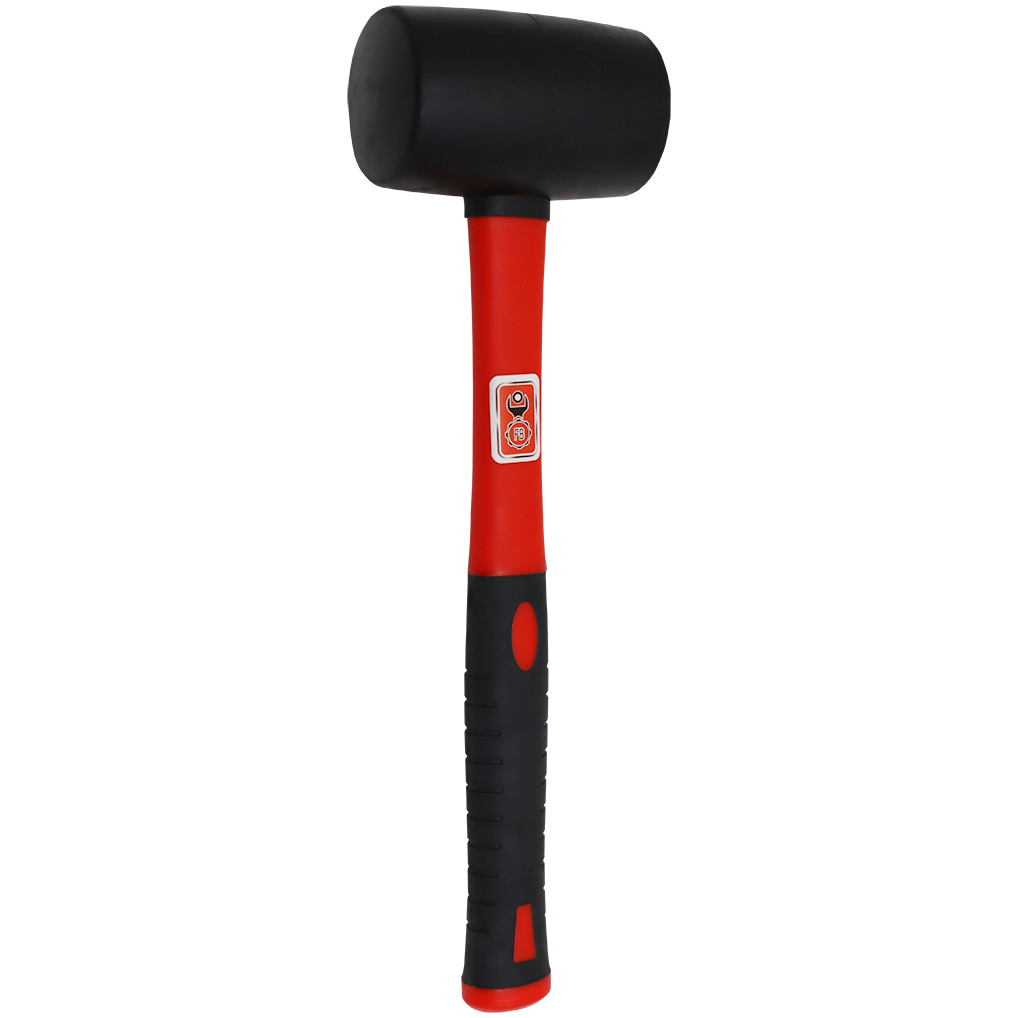 "MALLET RUBBER 500G F\/G  BLACK  FB - FIBREGLASS HANDLE BLACK HEAD"