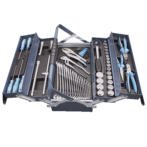 "TOOL KIT ASSORT STD  67 PC  GED - TOOLBOX (1282) - METAL - CONTACT SOCKETS"