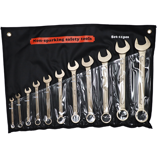 SPANNER SET COMB 8-32MM NON SPARK - 11 PIECE - CHROME VANADIUM