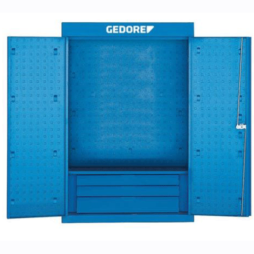 "TOOL CABINET 2 DOOR BLUE STD GED - W650 X H970 X D250"