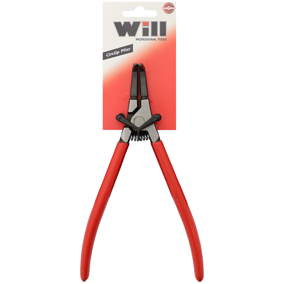 "PLIER CIRCLIP 225MM EXT\/BNT  WILL - EXTERNAL BENT - WITH SPRING"