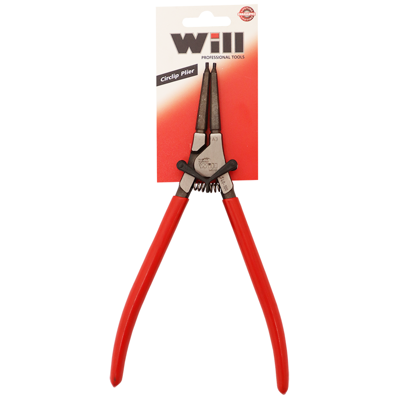 "PLIER CIRCLIP 225MM EXT\/STR  WILL - EXTERNAL STRAIGHT - WITH SPRING"
