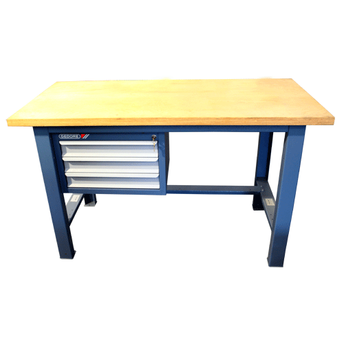 "WORK BENCH 1.5M GEDORE - WOODEN TOP - DRAWER UNIT NOT INCLUDED"